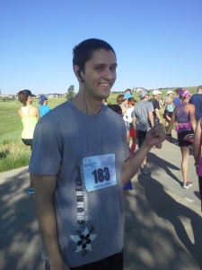 Will was pumped - it's his first race!!